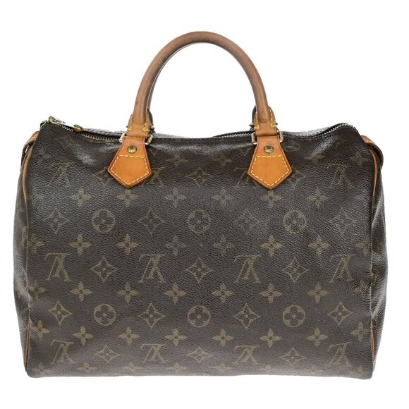LOUIS VUITTON Speedy 30 Travel Hand Bag Monogram Leather Brown - Picture 4 of 14